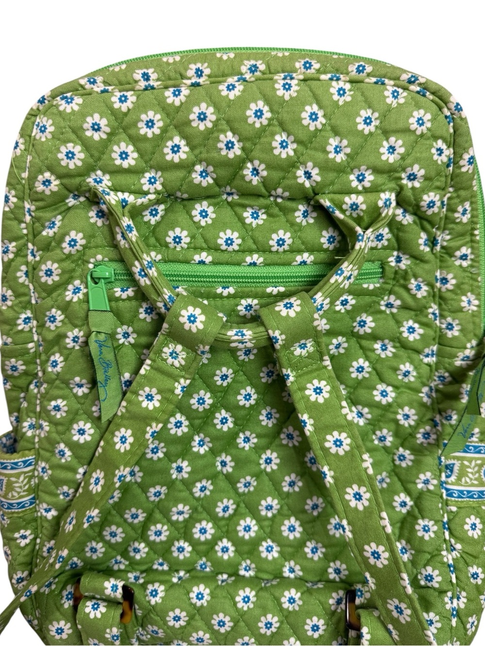 Vintage Vera Bradley “Green Apple Daisy”Retired Pattern Small Backpack Style Bag - Picture 6 of 9